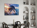 Dolphin Glass Wall Art