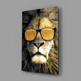 Lion Glass Wall Art