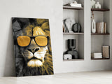 Lion Glass Wall Art