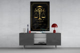 Libra Zodiac Sign Glass Wall Art