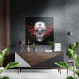 Skull Brushed Aluminium Dibond Wall Art