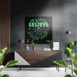 Believe in Impossible Brushed Aluminium Dibond Wall Art