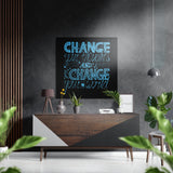 Change Your Thoughts Brushed Aluminium Dibond Wall Art