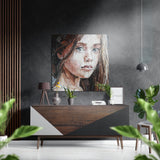 Pure Beauty Brushed Aluminium Dibond Wall Art