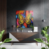 Butterfly Brushed Aluminium Dibond Wall Art