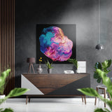 Color Cascade Brushed Aluminium Dibond Wall Art