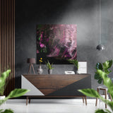 Dance of Purple Brushed Aluminium Dibond Wall Art