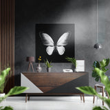 Butterfly Brushed Aluminium Dibond Wall Art