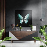 Butterfly Brushed Aluminium Dibond Wall Art