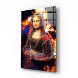Arte de pared de vidrio de Reina Mona Lisa