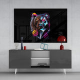 Diamond Bear Glass Wall Art