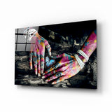 Hands of Nature Glass Wall Art