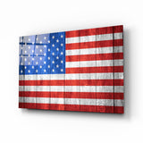 Arte della parete di vetro America Flag