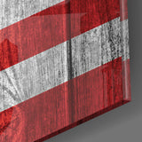 USA Flag Glass Wall Art