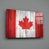 Canada Flag Glass Wall Art