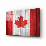 Arte della parete di vetro Flag Canada
