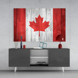 Canada Flag Glass Wall Art