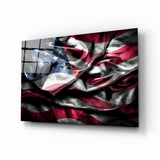 USA Flag Glass Wall Art