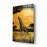 Giraffes Glass Wall Art