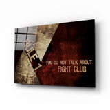 Fight Club: Rule 1 Glass Wall Art