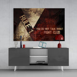 Fight Club: Rule 1 Glass Wall Art