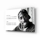 Tupac Shakur Glass Wall Art