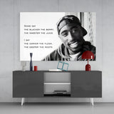 Tupac Shakur Glass Wall Art