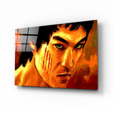Bruce Lee Glass Wall Art