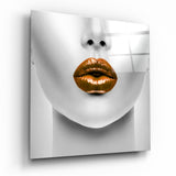 Lippen Glasbild