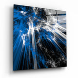 Blue Touches 2 Pieces Combine Glass Wall Art