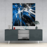 Blue Touches 2 Pieces Combine Glass Wall Art