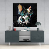 Punk Dog Glass Wall Art