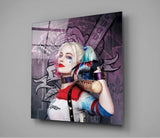 Harley Quinn Glass Wall Art