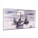 Boats Glass Wall Art