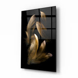 Arte della parete di vetro Piuma marrone chiaro