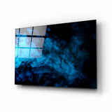 Blue Smoke Glass Wall Art