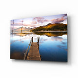 Lake Landscape Glass Wall Art