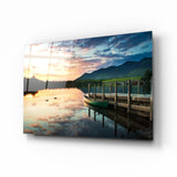 Lake Landscape Glass Wall Art