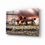 Pferde Glasbild