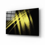 Yellow Lights Glass Wall Art
