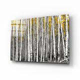 Arte della parete di vetro Foresta gialla