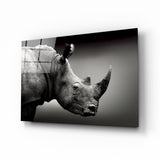 Arte de pared de vidrio de Rinoceronte