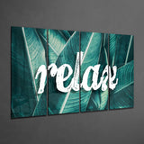 Relax 4 Pieces Mega Glass Wall Art (150x92 cm)