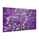 Sakura 4 Pieces Mega Glass Wall Art (150x92 cm)