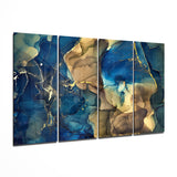 Marble 4 Pieces Mega Glass Wall Art (150x92 cm)