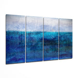 Blauer Horizont 4 Stück Mega Glasbild (150 x 92 cm)