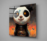 Panda Cup Glass Wall Art || Designer's Collection