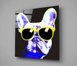 Cool Dog Glass Wall Art || Designer's Collection