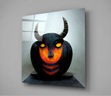 Evil Pumpkin Glass Wall Art || Designer's Collection