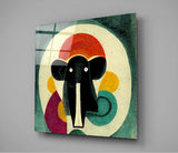 Wassily's Elephant Glass Wall Art || Designer's Collection